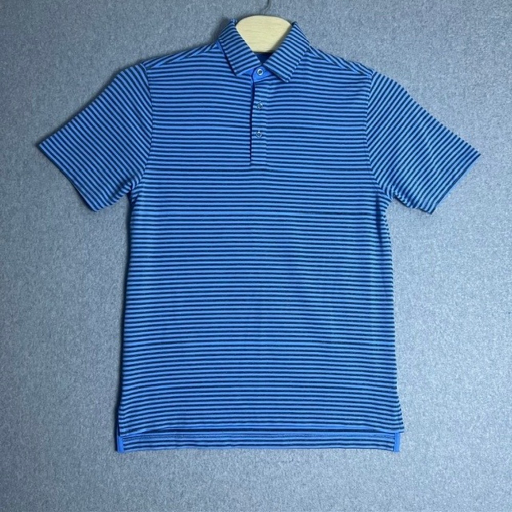 Bobby Jones X-H2O Men's Blue Striped Golf Polo Shirt Size‎ Medium